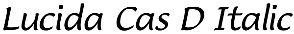 Lucida Cas D Italic Font