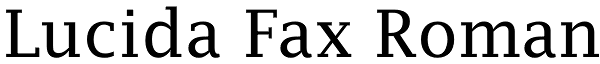 Lucida Fax Roman Font