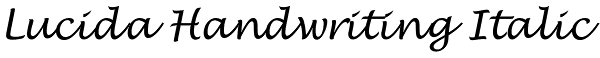 Lucida Handwriting Italic Font