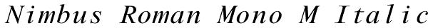 Nimbus Roman Mono M Italic Font