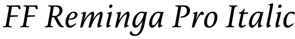 FF Reminga Pro Italic Font