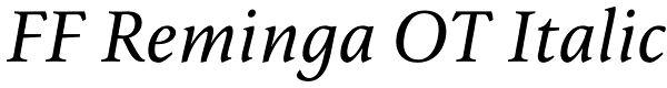 FF Reminga OT Italic Font