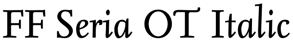 FF Seria OT Italic Font