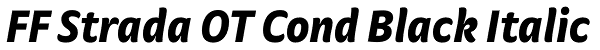 FF Strada OT Cond Black Italic Font