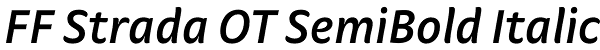 FF Strada OT SemiBold Italic Font