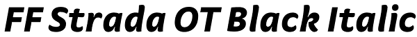 FF Strada OT Black Italic Font