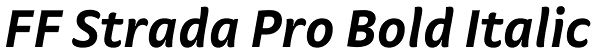 FF Strada Pro Bold Italic Font