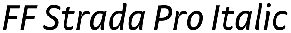 FF Strada Pro Italic Font