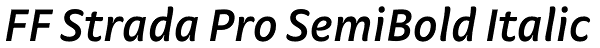 FF Strada Pro SemiBold Italic Font