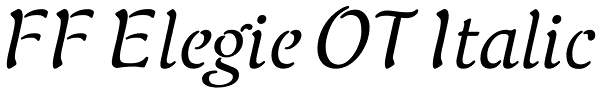 FF Elegie OT Italic Font