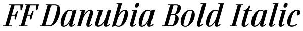 FF Danubia Bold Italic Font