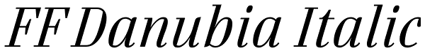 FF Danubia Italic Font