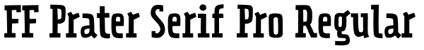 FF Prater Serif Pro Regular Font