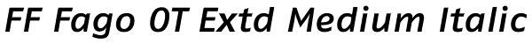 FF Fago OT Extd Medium Italic Font