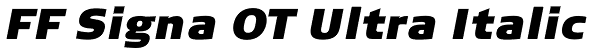 FF Signa OT Ultra Italic Font