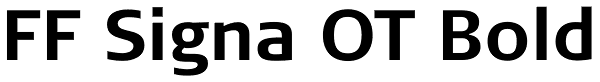 FF Signa OT Bold Font