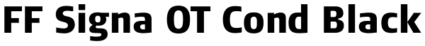 FF Signa OT Cond Black Font