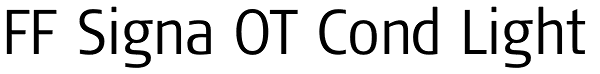 FF Signa OT Cond Light Font