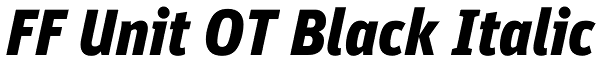 FF Unit OT Black Italic Font