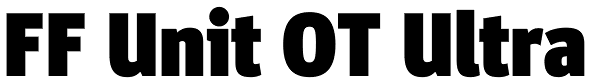 FF Unit OT Ultra Font