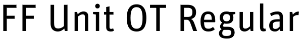 FF Unit OT Regular Font