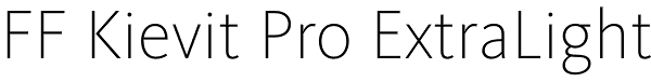 FF Kievit Pro ExtraLight Font