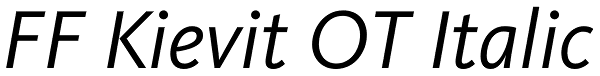 FF Kievit OT Italic Font