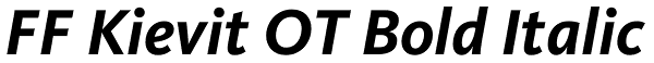 FF Kievit OT Bold Italic Font