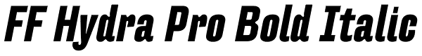 FF Hydra Pro Bold Italic Font