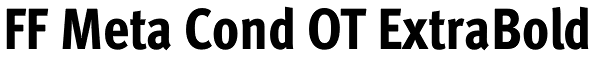 FF Meta Cond OT ExtraBold Font