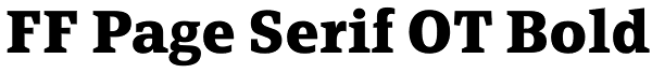 FF Page Serif OT Bold Font