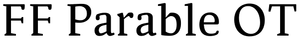 FF Parable OT Font