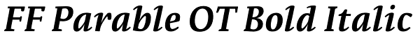 FF Parable OT Bold Italic Font