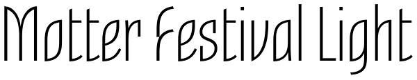 Motter Festival Light Font