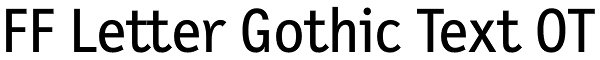 FF Letter Gothic Text OT Font