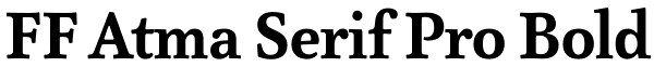 FF Atma Serif Pro Bold Font