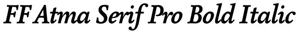 FF Atma Serif Pro Bold Italic Font