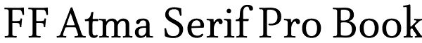 FF Atma Serif Pro Book Font