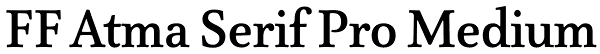 FF Atma Serif Pro Medium Font