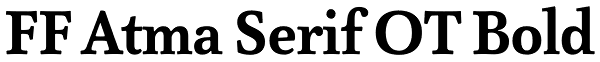 FF Atma Serif OT Bold Font