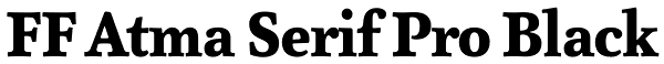 FF Atma Serif Pro Black Font