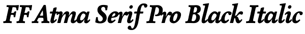 FF Atma Serif Pro Black Italic Font