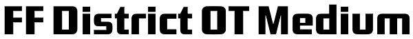 FF District OT Medium Font