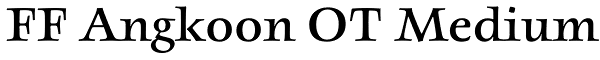 FF Angkoon OT Medium Font