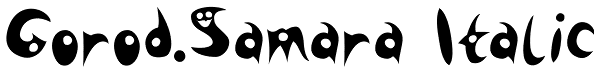 Gorod.Samara Italic Font