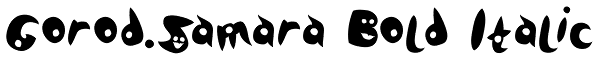 Gorod.Samara Bold Italic Font