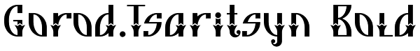 Gorod.Tsaritsyn Bold Font