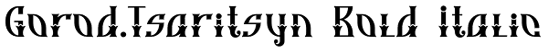 Gorod.Tsaritsyn Bold Italic Font