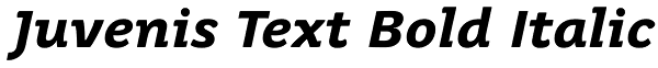Juvenis Text Bold Italic Font