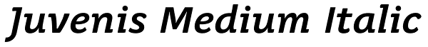 Juvenis Medium Italic Font